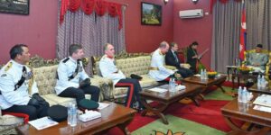 राष्ट्रपति पौडेलसँग बेलायती कर्णेलको शिष्टाचार भेट