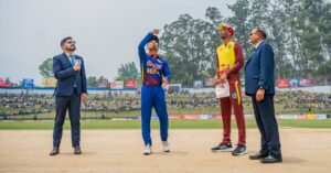 वेस्ट इण्डिज ‘ए’विरुद्ध नेपालले पहिला फिल्डिङ गर्दै