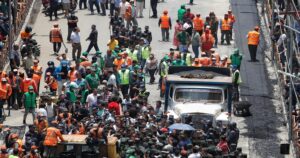 न्यूरोडमा सडक विभाग र महानगर प्रहरीबीच विवाद