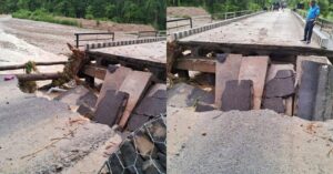 महोत्तरीमा बाढीले पुल भत्काएपछि महेन्द्र राजमार्ग अवरुद्ध