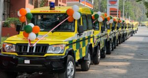 भारतकाे ७८औँ स्वतन्त्रता दिवसको उपहारमा दियाे नेपाललाई ६६ वटा स्कुल बस र ३५ वटा एम्बुलेन्स