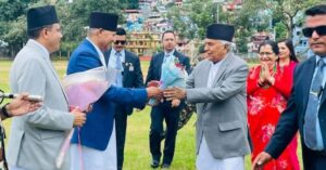 राष्ट्रपति पौडेल भगवती रथजात्रा अवलोकन गर्न पाल्पामा