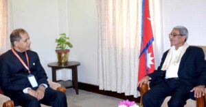 गृहमन्त्री लेखकसँग एसएसबी महानिर्देशकको भेटवार्ता