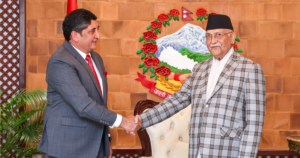 प्रधानमन्त्री ओलीसँग पाकिस्तानका राजदूतको भेटवार्ता