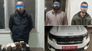 भन्सार छलीको गाडी र १४ लाख नगदसहित ३ जना पक्राउ