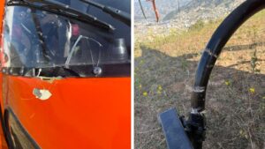 चरा ठोक्किएपछि खेतमै गरियो हेलिकप्टर अवतरण