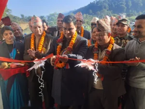 स्वास्थ्यमन्त्री पौडेलद्वारा अस्पताल भवन उद्घाटन