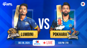 पोखरा विरुद्ध टस जितेर ब्याटिङ गर्दै लुम्बिनी