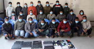 बूढानीलकण्ठमा प्रहरीको छापा : २४ भारतीय पक्राउ, डेढ अर्बको अनलाइन जुवा कारोबार