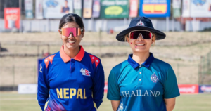 थाइल्याण्डविरूद्ध नेपालले बलिङ गर्दै, रचना चौधरीको डेब्यू