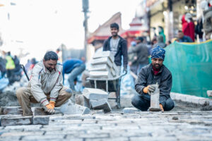सहरी सौन्दर्य बढाउन ३३ हजार वर्गमिटरमा ढुंगा बिछ्याउँदै काठमाडौं महानगर
