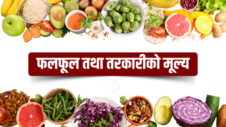 यस्तो छ आजको सागसब्जी र फलफूलको थोक मूल्य