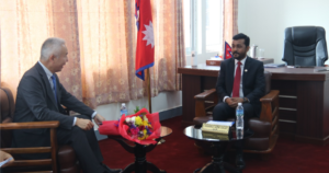 मन्त्री यादव र नेपालका लागि जापानका राजदूत तोरुबीच भेटवार्ता