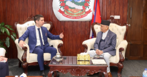 प्रधानमन्त्रीसँग मल्दोभाका उपप्रधानमन्त्रीको शिष्टाचार भेट