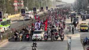 बुटवलमा राजावादीहरूको मोटरसाइकल र्‍याली