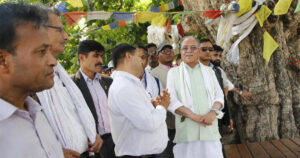 पूर्वप्रधानमन्त्री दाहालले गरे तिलौराकोटको अवलोकन