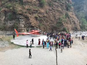 गर्भवतीको हेलिकोप्टरमार्फत उद्धार