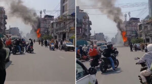 काठमाडौंको कलंकीमा आगलागी