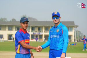 यूथ ओडिआई : नेपालविरुद्ध अफगानिस्तान ब्याटिङ गर्दै