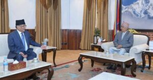 राष्ट्रपति पौडेलसँग प्रचण्डको भेटवार्ता