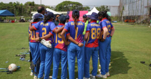 थाइल्याण्डविरुद्ध टस जितेर बलिङ गर्दै नेपाल