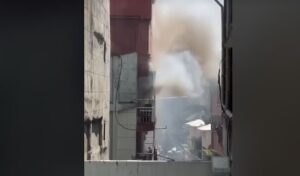 काठमाडौँको ठमेलमा विद्युत् सर्ट हुँदा आगलागी