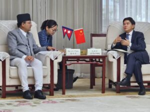 वनमन्त्री शाहीसँग चीनका प्रशासक लिउको भेटवार्ता