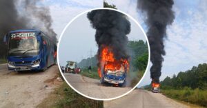 रौतहटमा गुडिरहेको बसमा आगलागी, मानवीय क्षति नभएको पुष्टि