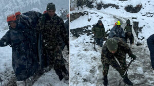 हिमपातमा फसेका ३ विदेशीसहित १५ पर्यटकलाई सेनाले गर्‍यो उद्धार