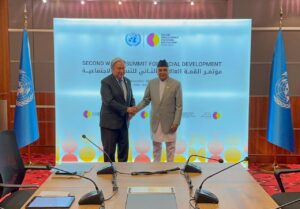 राष्ट्रपति पौडेल र राष्ट्र संघका महासचिव गुटेरेसबीच शिष्टाचार भेटवार्ता