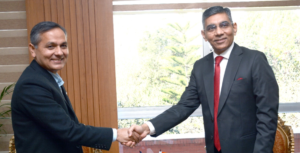 गृहमन्त्री अर्याल र भारतीय अतिरिक्त सचिव महावरबीच शिष्टाचार भेट