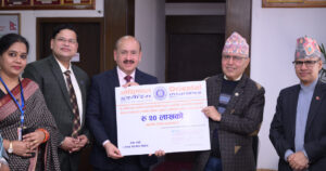 दि ओरिएण्टल इन्स्योरेन्सको भौतिक पूर्वाधार पुनर्निर्माण कोषमा २० लाख सहयोग