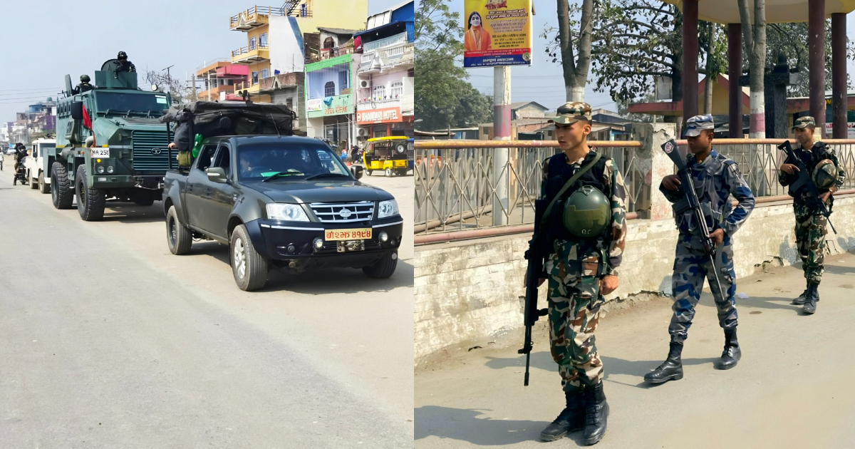 सर्लाहीमा सेना–प्रहरीको संयुक्त गस्ती