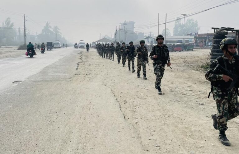 निर्वाचन सुरक्षाका लागि सर्लाहीमा नेपाली सेना परिचालन