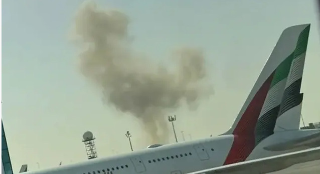 दुबई अन्तर्राष्ट्रिय विमानस्थल नजिक ड्रोन आक्रमण, इन्धन ट्याङ्कीमा आगलागी