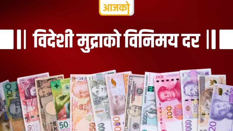 यस्तो छ , आजको लागि विदेशी मुद्राको विनिमयदर
