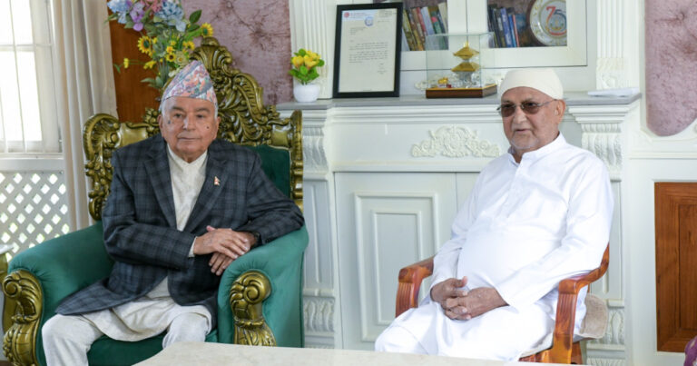 राष्ट्रपतिद्वारा केपी ओलीका परिवारप्रति समवेदना व्यक्त