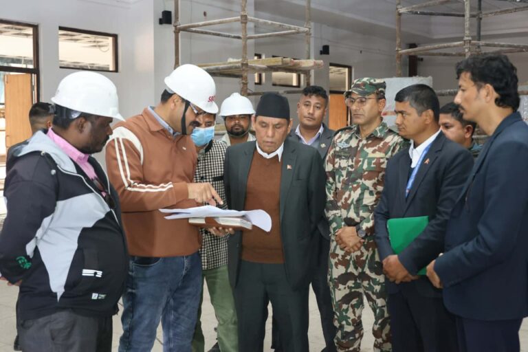 राष्ट्रिय सभा अध्यक्ष दाहालद्वारा निर्माणाधीन संसद भवनको अनुगमन
