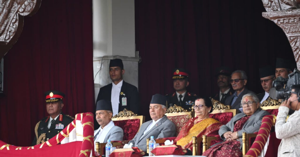 राष्ट्रपति पौडेलद्वारा घोडेजात्रा अवलोकन