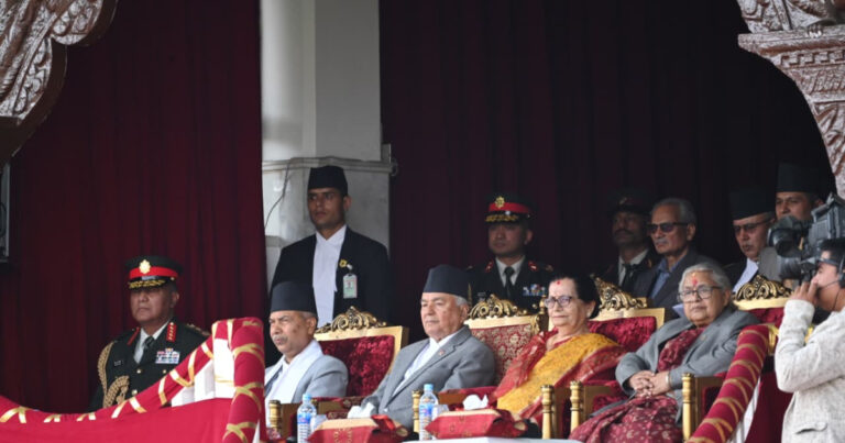 राष्ट्रपति पौडेलद्वारा घोडेजात्रा अवलोकन