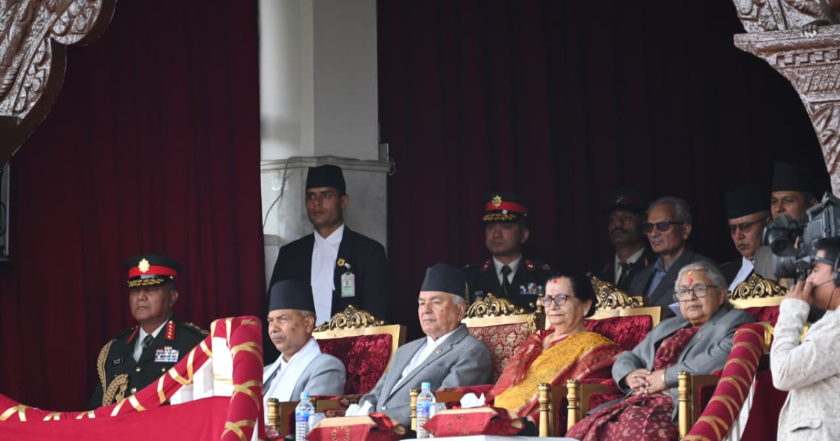 राष्ट्रपति पौडेलद्वारा घोडेजात्रा अवलोकन