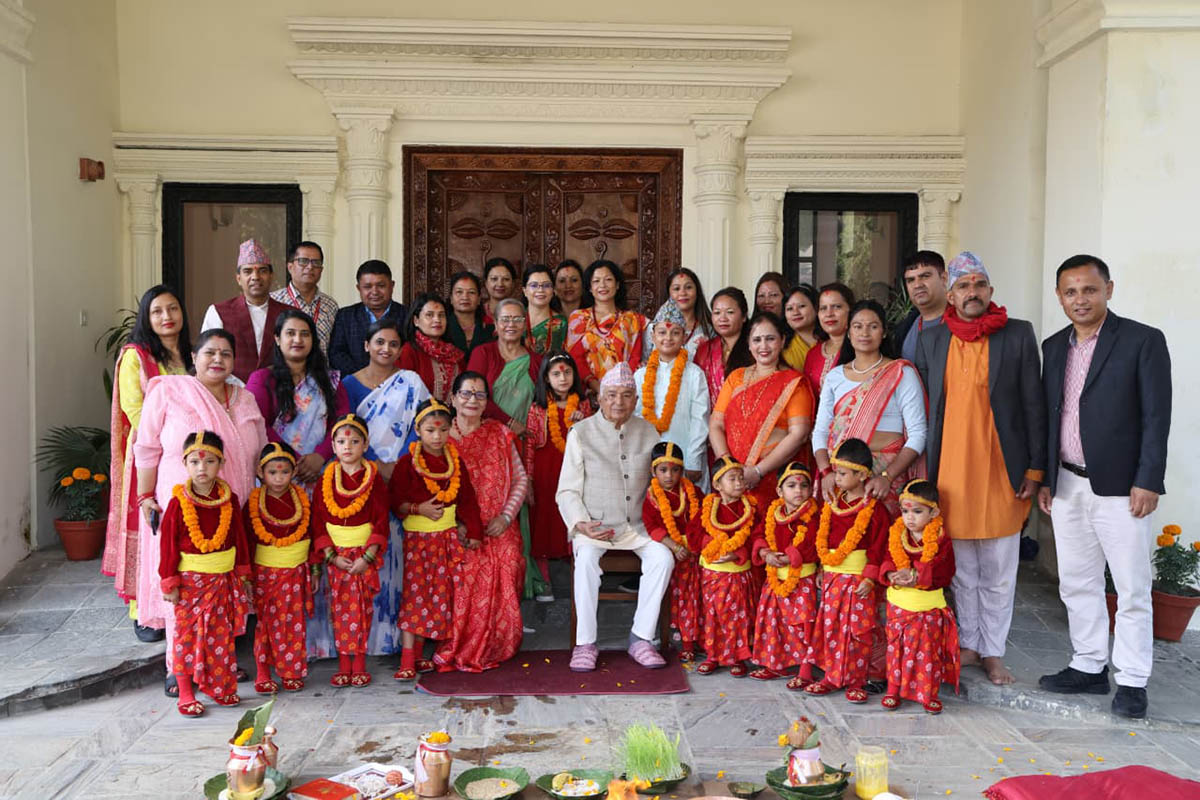 राष्ट्रपतिद्वारा नवकन्या पूजा